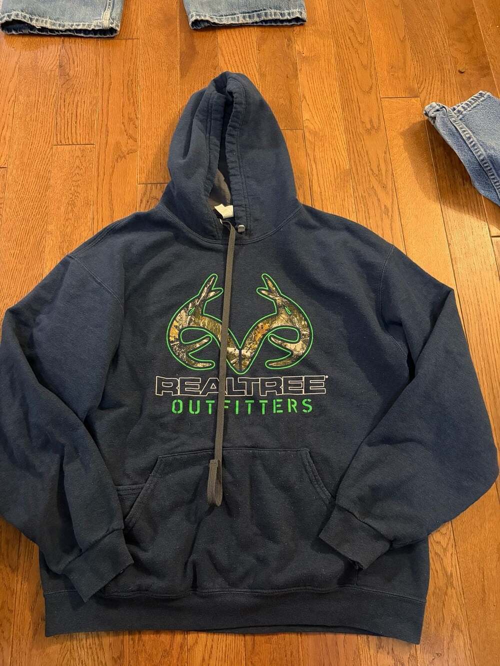 Realtree Outfitters LS Pullover Dark Grey Hoodie - Size Large